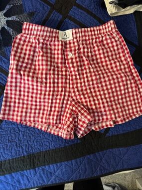 Anarress Red & White Gingham Boxer Shorts